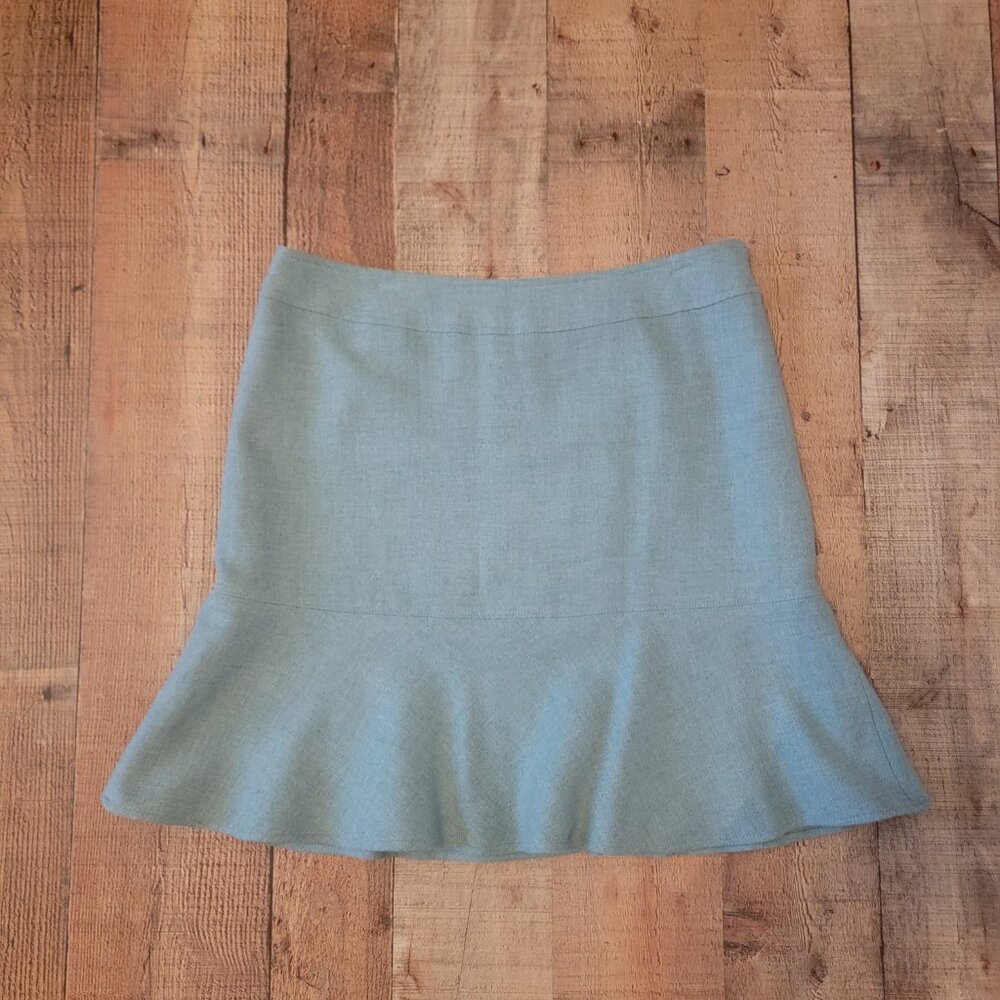 Gap Aqua Wool Blend Trumpet Hem Skirt - Size 10